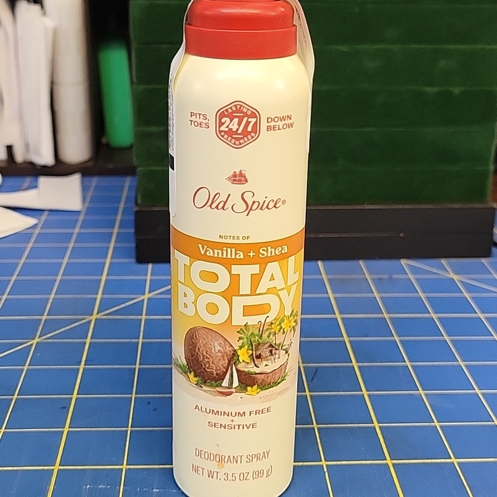 Old Spice Total Body Deodorant Spray 99g New Can Vanilla + Shea